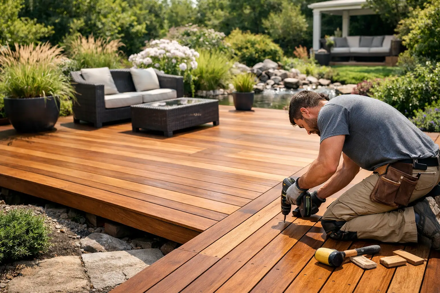 Custom Wooden Deck Installation for Your Garden